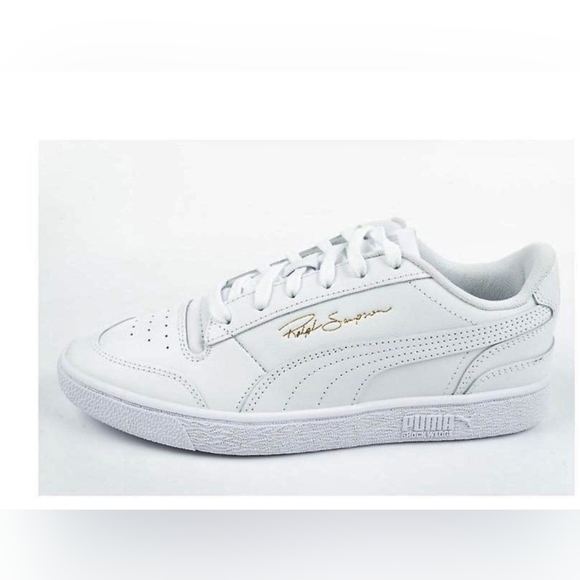 Puma Ralph Sampson low all white with golden embroidery on the logo. - Picture 4 of 4
